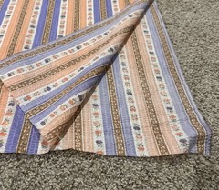 Vintage Cottage Core Floral Pink And Purple Fabric Scrap 114 X45