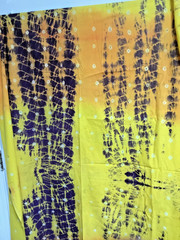 Lot of 9 Fabric All Different Assorted Size Pieces Watercolor Colorful Tie Dye