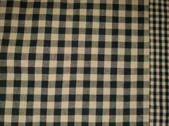 Homespun Fabric by the yard, Cotton Material, Farmhouse, Country, Black Check,