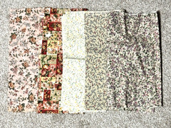 Cotton fabric lot calico cotton pieces Petite Fleurs, Hoffman Intl, Jaftex plus