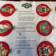 Cabbage Patch Kids Fabric Panel Tree Ornaments Or Sachets cut n sew