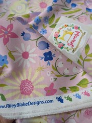 Riley Blake Little Brier Rose Sleeping Beauty Fabric Metallic Floral 1 + 2 Yards