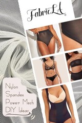 FabricLA Power Mesh Fabric | 4-Way Stretch Lightweight Sheer | Nylon Spandex 60″