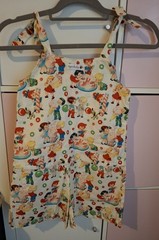 Tigerbaby Size 4 Romper Suit Vintage Print Michael Miller Candy Shop Fabric
