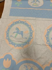 1984 Lynn Hollyn Rocking Horse Crib Panel Pillows Vintage