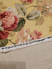 VTG 1997 Richloom Platinum Collection Fabric Floral Rose Screen Print 1 Yard