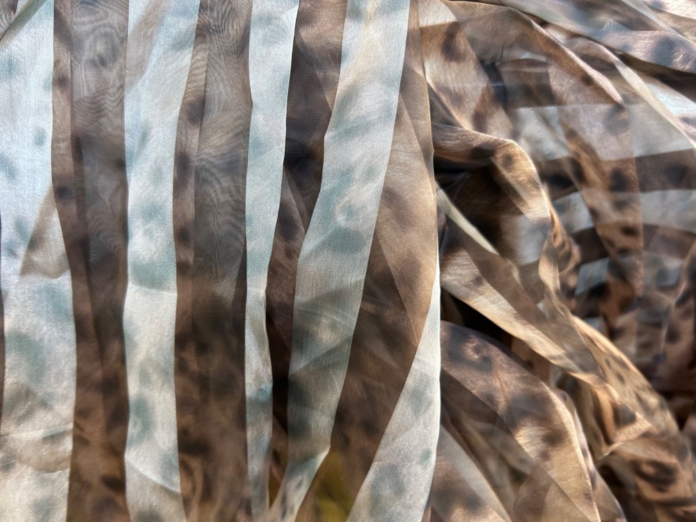 Black & Brown color animal print soft chiffon Fabric By the Yard 54″