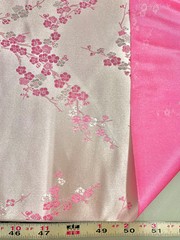 Kori LIGHT PINK Plum Blossom Floral Brocade Chinese Satin Fabric for Cheongsam/