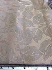 LEAVES EMBOSSED ON TAN POLY HOME DEC FABRIC-54 WIDE- 2 1/4 YARDS