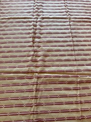 VTG NOS Damask Upholstery Fabric Gold Burgundy Red Stripe Jacquard 1 Yd X 56”