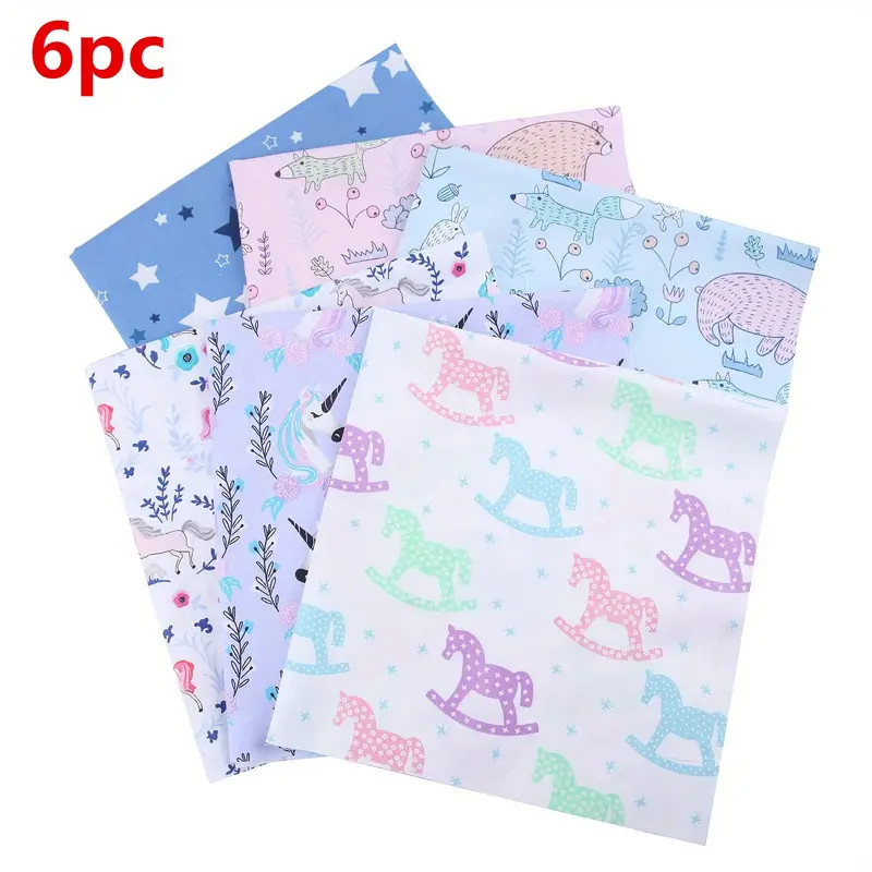 6pcs Baby Themed Twill Printed Fabric – New