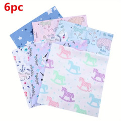 6pcs Baby Themed Twill Printed Fabric – New