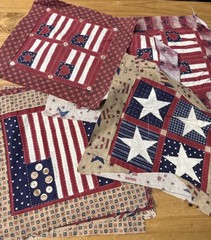 Vintage Fabric Lot Quilting Patchwork Country Plaid Americana
