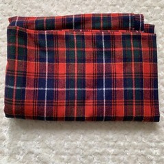 PLAID MATERIAL CLOTHING CLOTHES VINTAGE RARE 2 YARD 7 INCHES CUTTING CLOTHES
