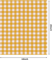 6 Pieces Thanksgiving Cotton Fabric Bundles 18 x 20 Inch Plaid Cotton Fabric Cra