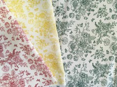 Fabric by the meter and tablecloths canvas “Flowers and butterflies” various colors | Made in Italy