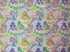 Custom Cotton Woven Fabric Bears 80s Cartoon Easter By The 1/4 Yard 9×56