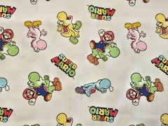 3 YARDS Cotton Fabric – Nintendo Mario & Yoshi by Springs Creative