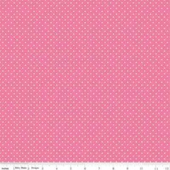 Fat Quarter Riley Blake Basics Swiss Dot (Printed) Hot Pink Cotton Quilt Fabric