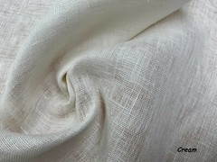 Extra Wide See-Through Linen Fabric Soft Curtains Clothes 118″ wide Plain CREAM