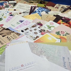 Junk Journal Lot 1Lb Ephemera Trim Lace Fabric Craft Collage Paper Book Cover