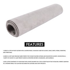 15ft x 5ft Gray Suede Headliner Fabrics 1/8″ Foam Backed Car Interior Replace