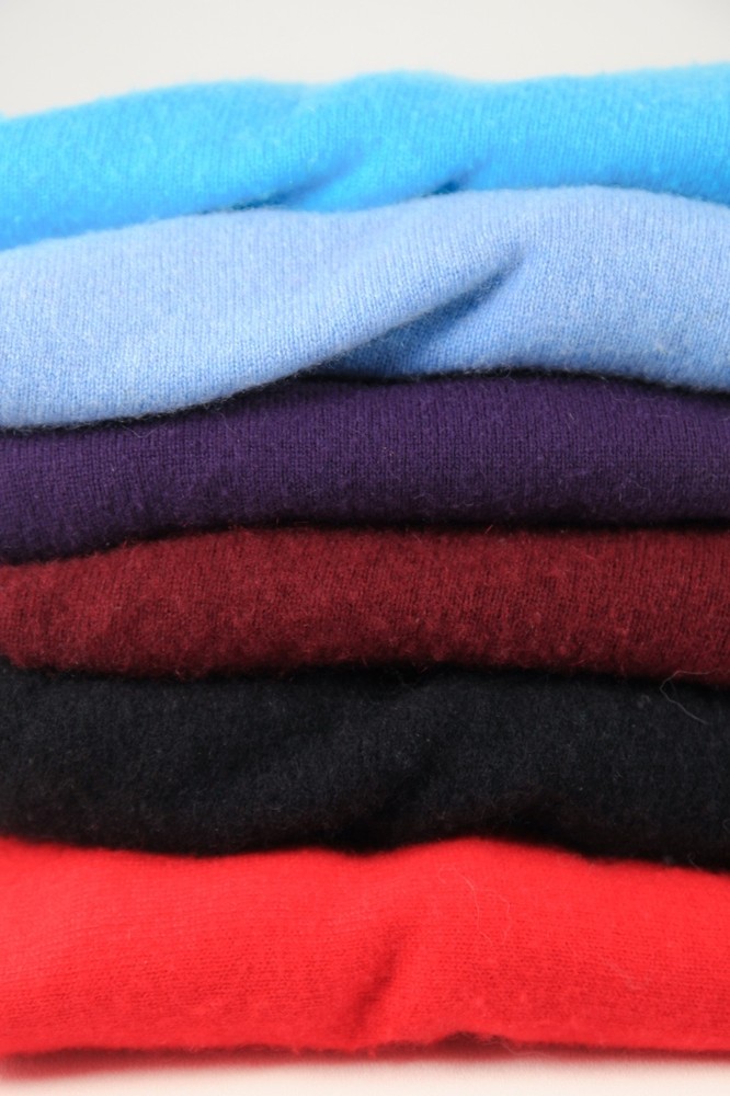Lot of 6 Damaged 100% Cashmere Sweaters Cutter Crafters Repurpose Bright Colors