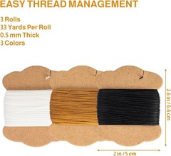 Upholstery Repair Kit, Bonded Round Waxed Thread Set with Heavy Duty Sewing Need