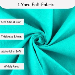 Felt Fabric 1.4mm Thick 54×36 Inch 1 Yard DIY Crafts Sewing Lake Blue