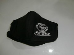 lot of 10 pieces unisex adult 3 layer fabric earloop mouth cover black
