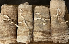 36” X 36” Piece Coffee Stained Primitive Cheesecloth Halloween Folk Art Crafts