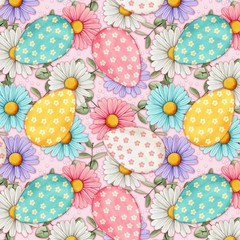 Easter Egg Fabric BTY, David Textiles, DX-3930-4C-2, TheFabricEdge