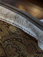 Raymond Waites Myesha Floral Maroon Brown Palette Upholstery Fabric-3 1/2 YX 51”
