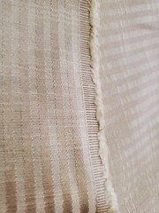 2 Yard Woven Gold Stripe Fabric Remnant Champagne Upholstery Robert Allen Style