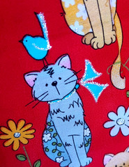 Patty Reed for Fabric Traditions Sparkle Cat Cotton FAbric 40″ x 20″