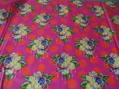 Tula Pink Cotton Fabric 1 Fat Quarter Curiouser Painted Roses on Pink