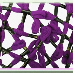 25 Stranded Cotton Embroidery Threads 8m Purple