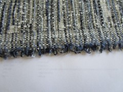 Decorators Upholstery Fabric Metaphores Blues Black Grey Ivory Striated 7.88Yd