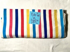 Lot of Bright & Colorful Striped Sewing Fabrics
