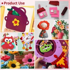 13 PCS 8×35 Inch Large Stiff Felt Fabric Sheets 1.2mm Thick Red Theme Crafts
