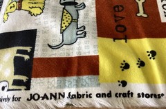 Snuggle Flannel Dog Patch Fabric JO-ANN FABRICS New 5 Yards Available By The YD