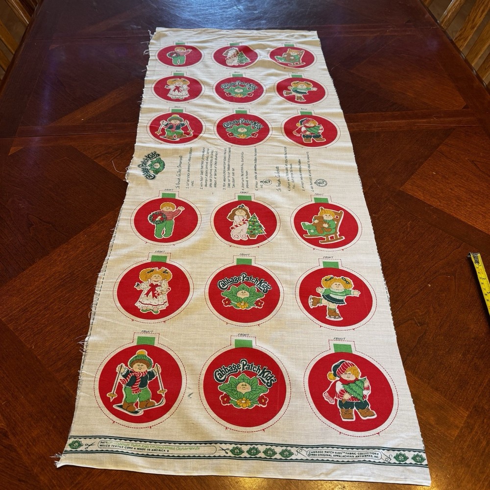 Cabbage Patch Kids Fabric Panel Tree Ornaments Or Sachets cut n sew