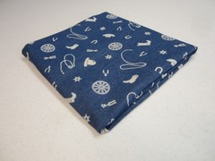 2 Pieces of Cowboy Fabric Flannel is 7/8 Yard Lightweight Denim is 3/4 Yard