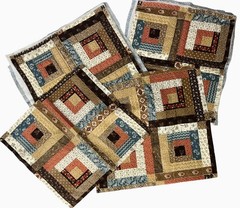 Vintage Colorful Large Quilt Blocks 18” Quilted Patchwork Pillow Panels Lot Of 4