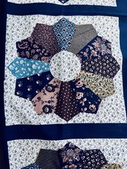 VTG Cranston Cheater Patchwork DITZY Florals 8 Dresden Plate 7 ½ ” Squares BTHY