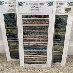 Hoffman Fabrics Bali Snaps Hand Painted Batik 3pcs 5” Precuts 40PC each
