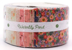 Waterlily Pond Jelly Roll Fabric 40 Strips 20 Prints Premium Quilting Cotton