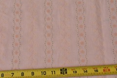 By 1/2 Yd, Light-Weight Faux-Eyelet on Pastel-Peach Poly-Cotton, V911