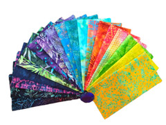 40 & 20 Piece Batik Cotton Layer Cakes 10″ x 10″ Squares Dark Rainbow