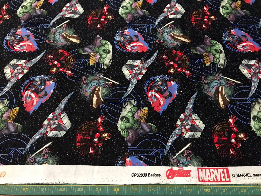 Marvel Black background 100% cotton fabric sold by the yard #307